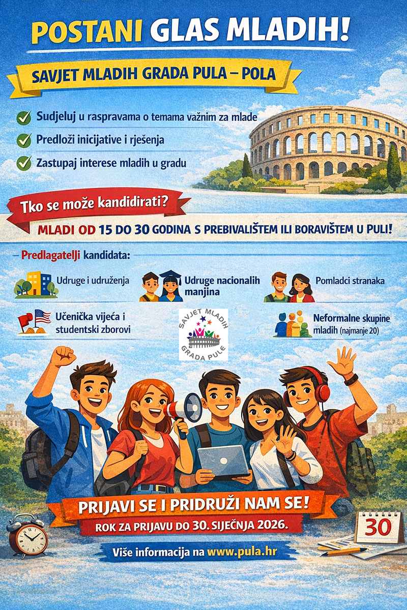 Javni poziv za isticanje kandidatura za izbor članova Savjeta mladih